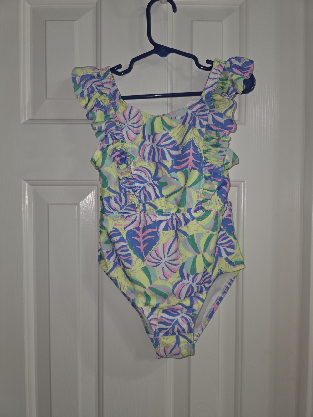 wonder nation Girls One-Piece Swimsuit in Blue, Pink, Green, Yellow